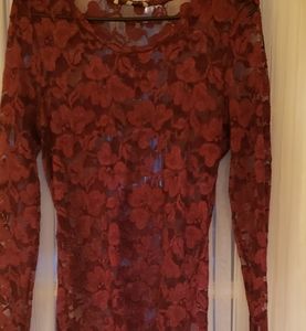 Sexy BKE long sleeved lace top